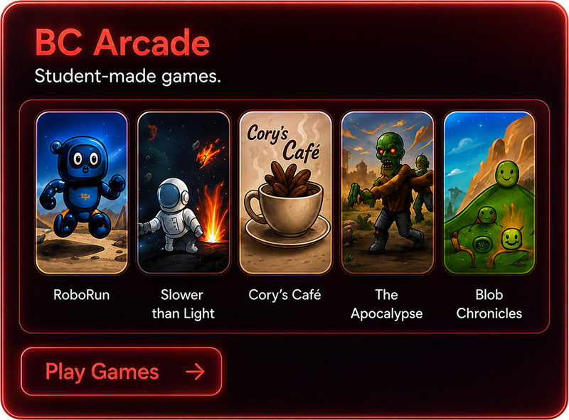 BC Arcade — student-made games